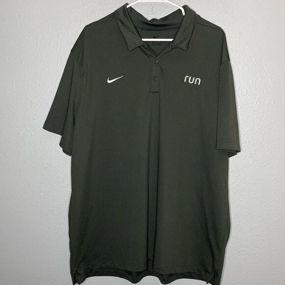 Nike Dark Gray Slate Button Up Polo Size XXL - Picture 1 of 10